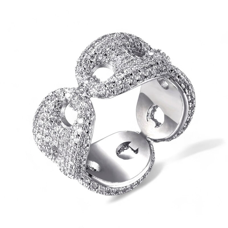 Bijoux Bague Grain De Cafe Argent Bague Graine De Café VVS Shop