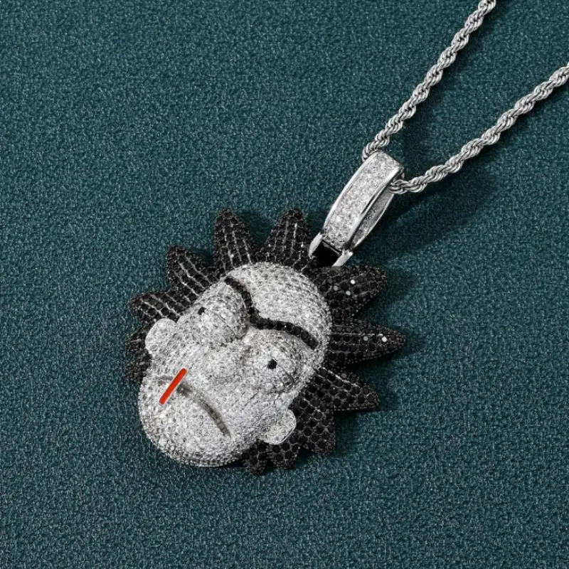 Rick and morty diamond pendant discount