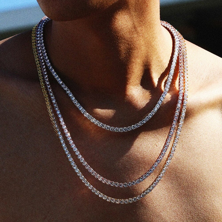 Necklace Collier Tennis Homme Tennis Collier Homme Diamant Luxe