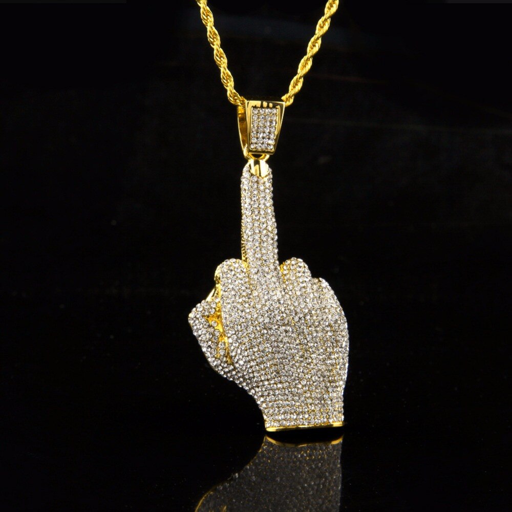 Middle Finger Necklace VVS Shop Collier VVS