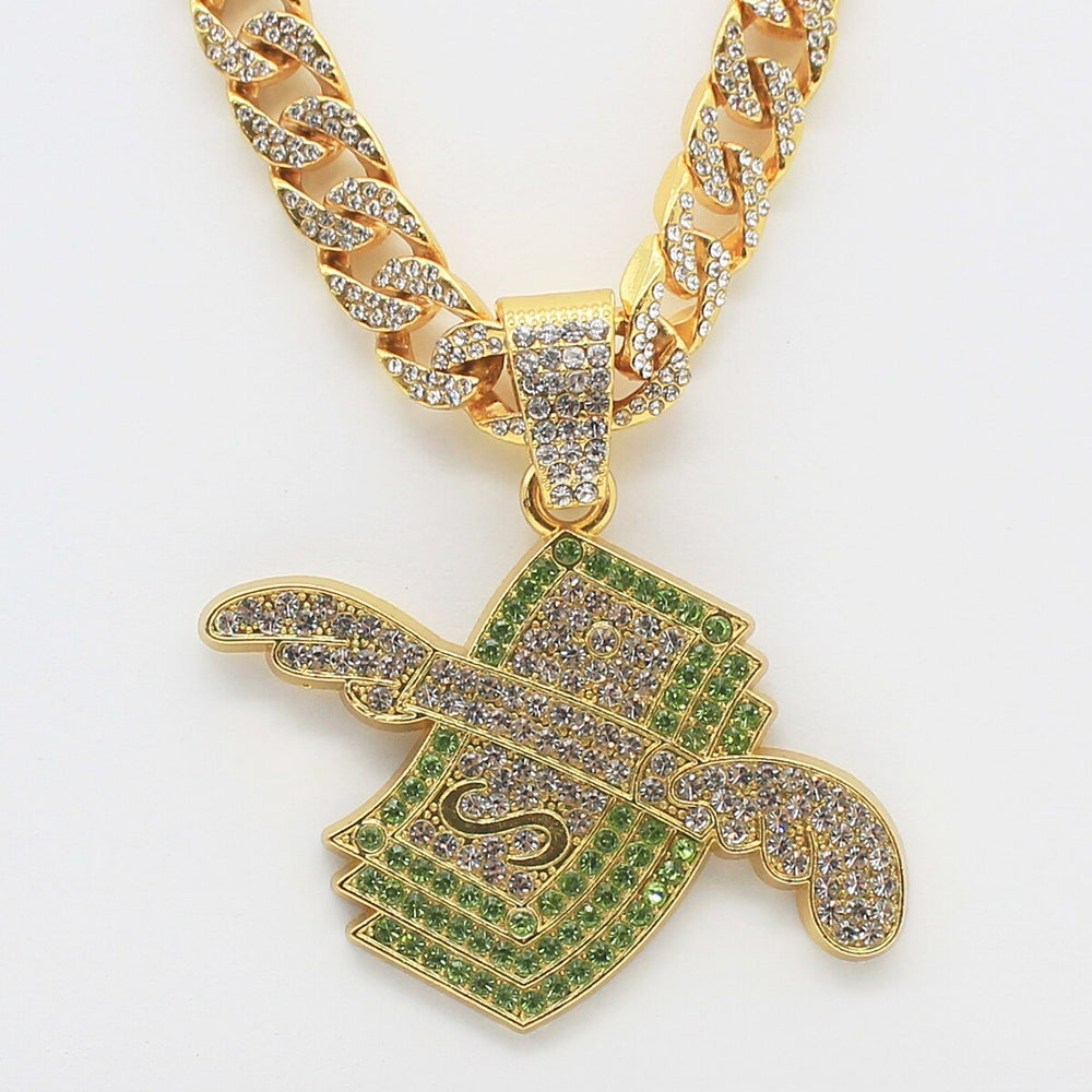 Pendentif Hip Hop Iced Lil Uzi Vert V 3mm 20 chaîne maillon cubain Pendentif Hip Hop Iced Lil Uzi Vert V 3mm 20 chaîne maillon cubain