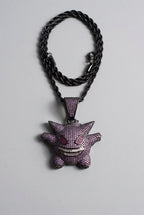 Collier Ectoplasma - Pendentif iced violet sur chaine corde