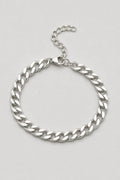 5mm Silver-tone Cuban Link Bracelet — presentation — Silver-tone