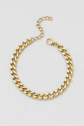 7mm Gold-tone Cuban Link Bracelet — presentation — Gold-tone