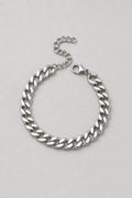 13mm Silver-Tone Cuban Link Bracelet — presentation — Silver-tone