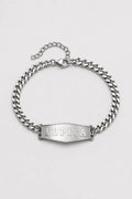 Custom Cuban Link Bracelet — presentation — Silver-tone