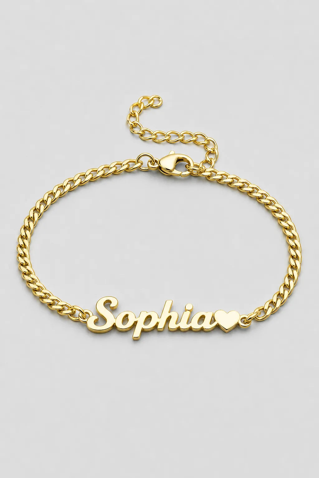 Cuban Link Name Bracelet — variant — Gold