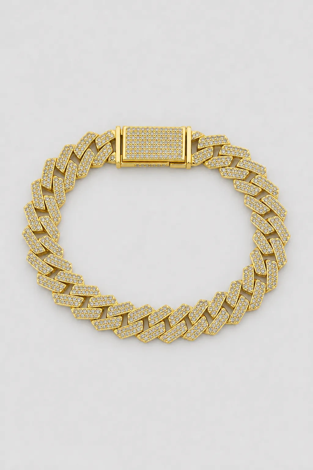 Two-Tone Cuban Link Bracelet — variant — Gold-tone