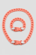 Plastic Cuban Link Chain — presentation — Orange 2