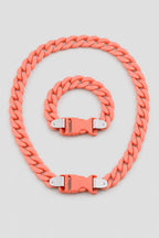 Plastic Cuban Link Chain — presentation — Orange 2