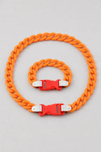 Plastic Cuban Link Chain — variant — Orange