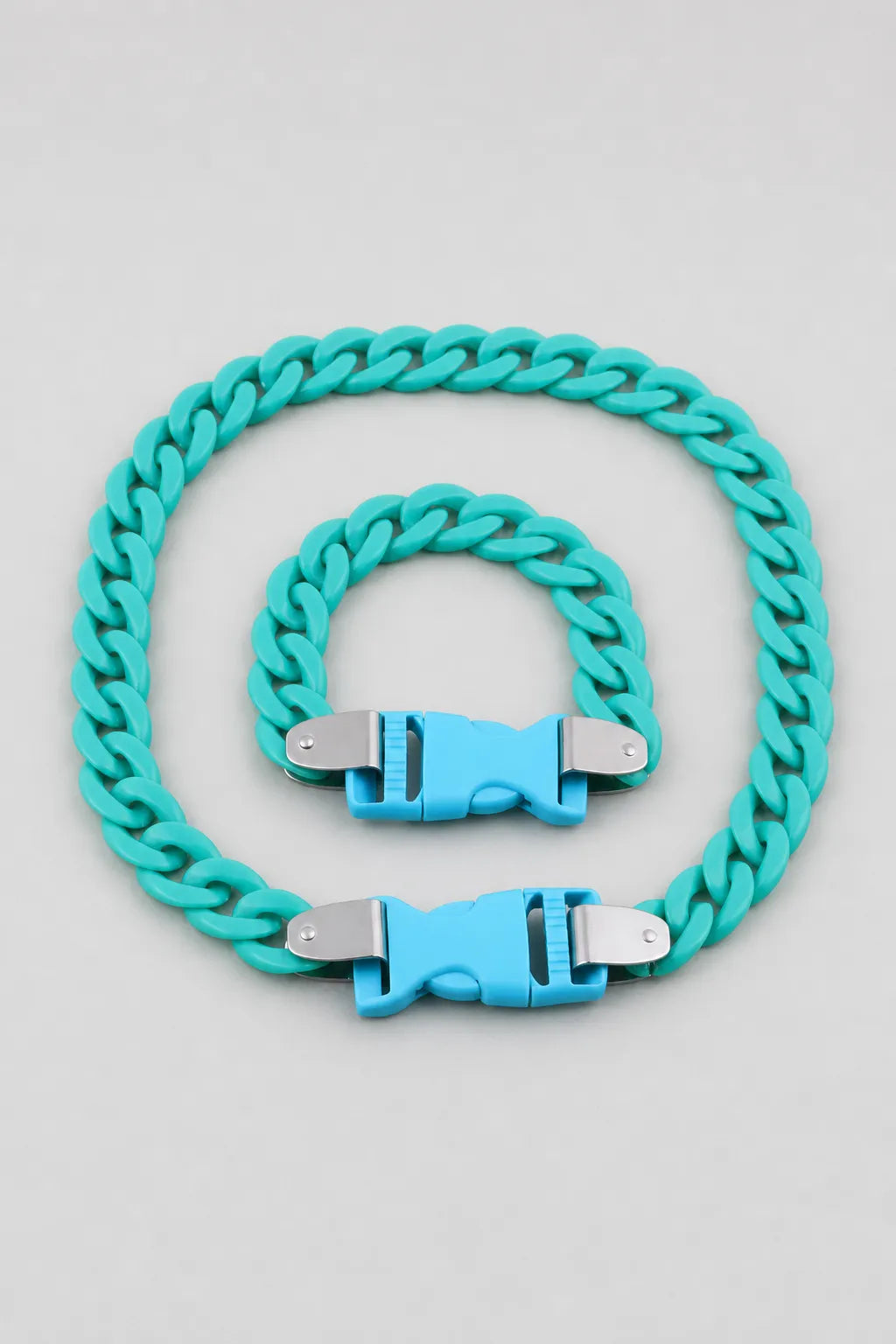 Plastic Cuban Link Chain — variant — Lake Blue