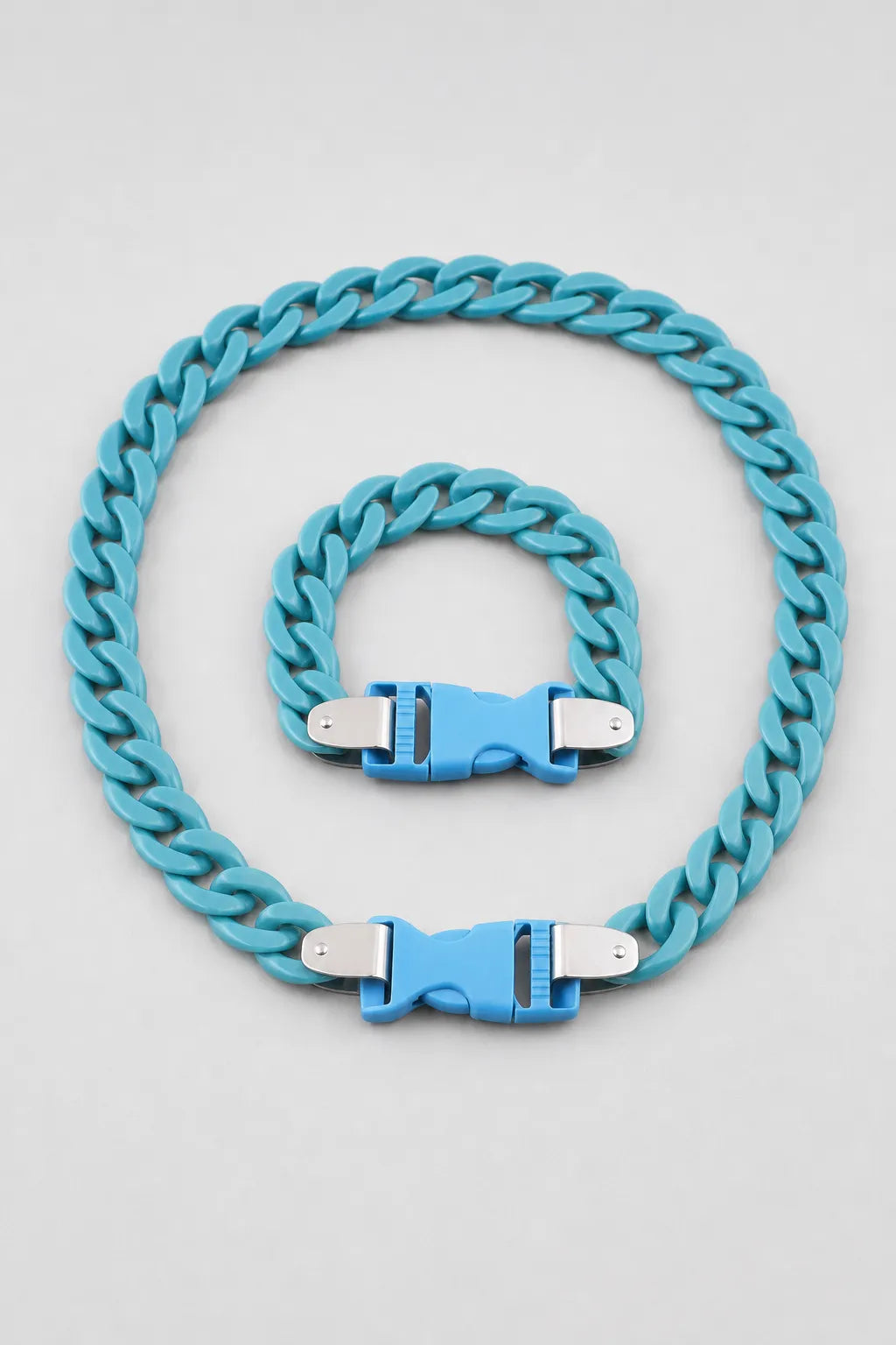 Plastic Cuban Link Chain — variant — Grey Blue