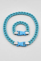 Plastic Cuban Link Chain — variant — Grey Blue