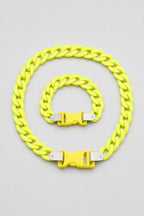 Plastic Cuban Link Chain — variant — Yellow