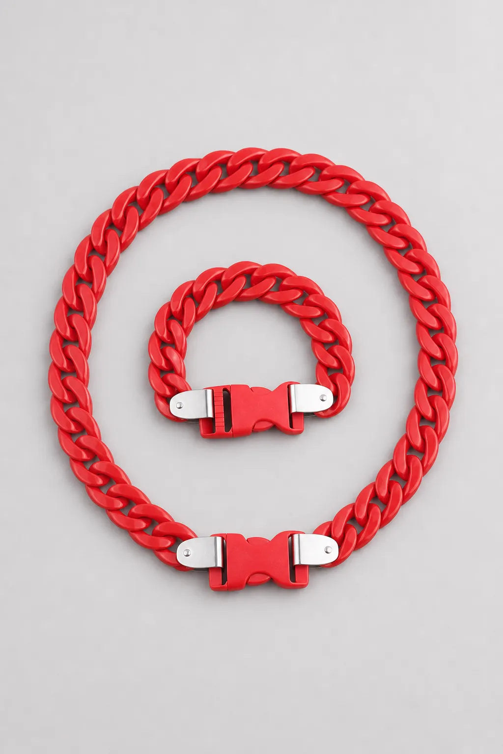 Plastic Cuban Link Chain — variant — Red