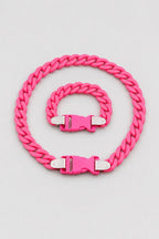 Plastic Cuban Link Chain — variant — Pink