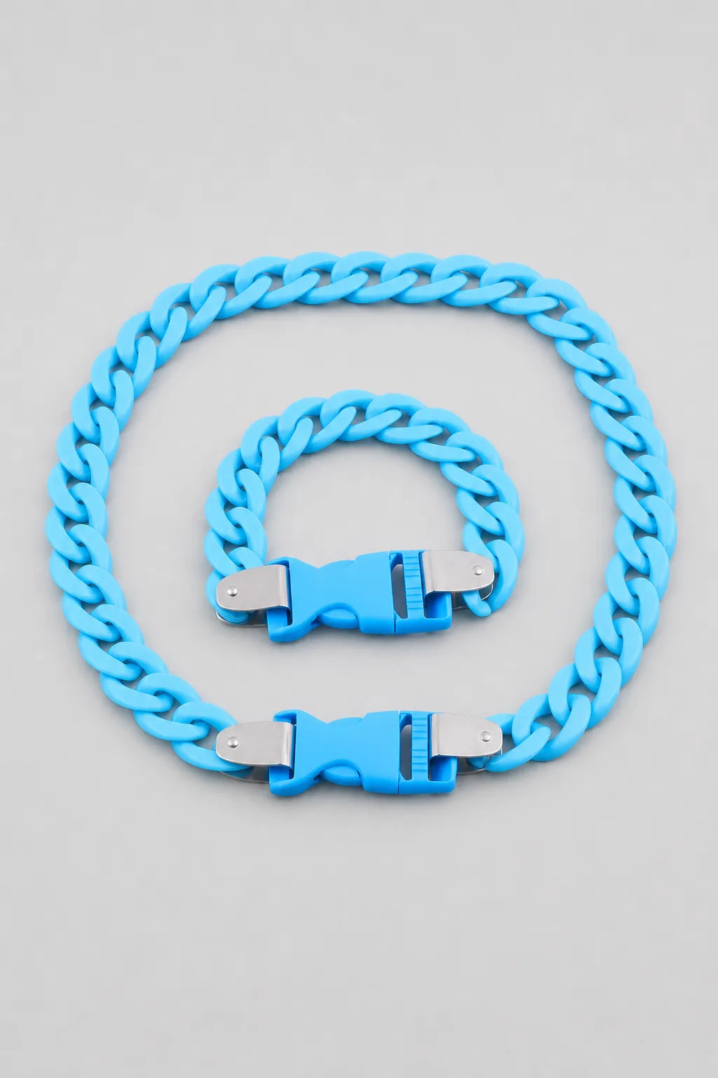 Plastic Cuban Link Chain — variant — Light Blue