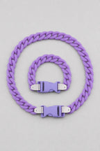 Plastic Cuban Link Chain — variant — Purple