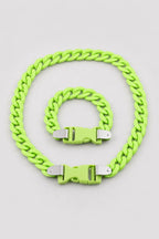 Plastic Cuban Link Chain — variant — Green