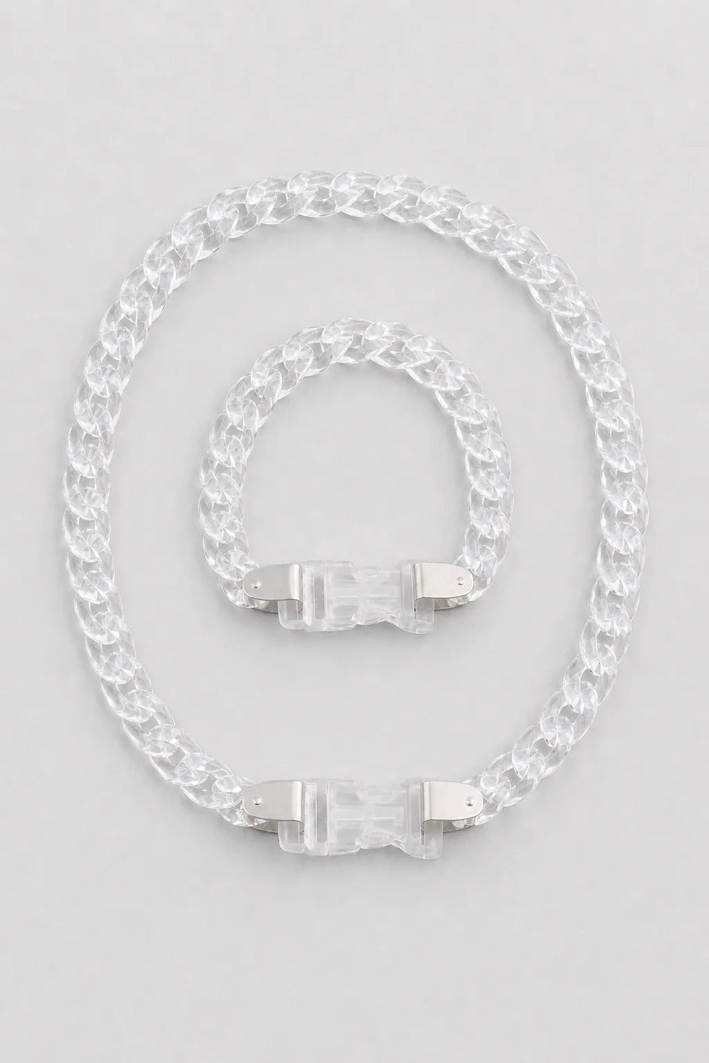 Plastic Cuban Link Chain — variant — Clear