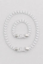 Plastic Cuban Link Chain — variant — Clear