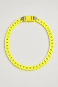 Acrylic Cuban Link Chain — presentation — lemon yellow