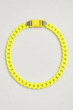 Acrylic Cuban Link Chain — presentation — lemon yellow