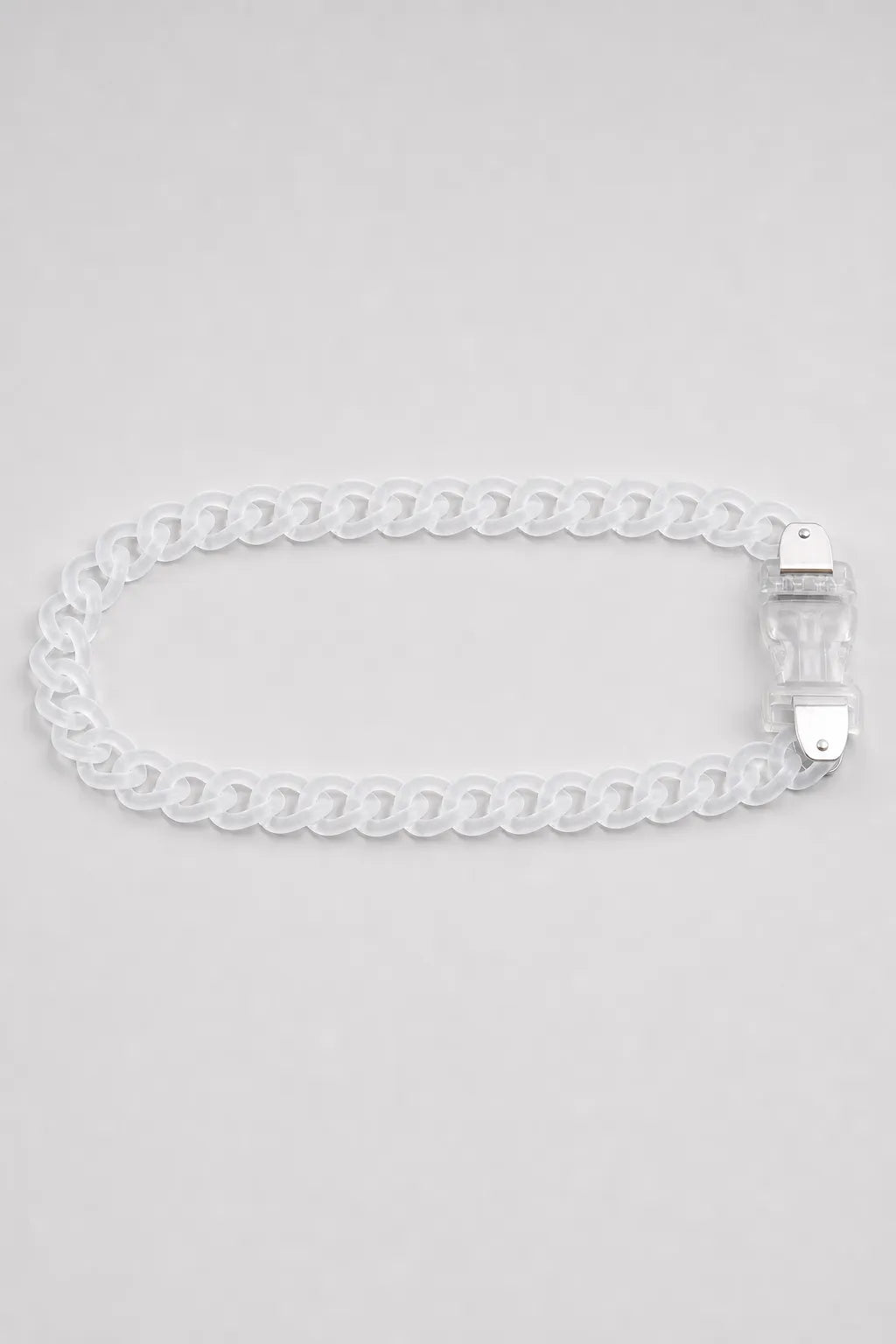 Acrylic Cuban Link Chain — variant — metal strap white
