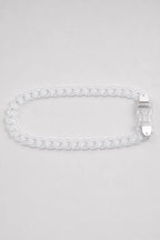 Acrylic Cuban Link Chain — variant — metal strap white
