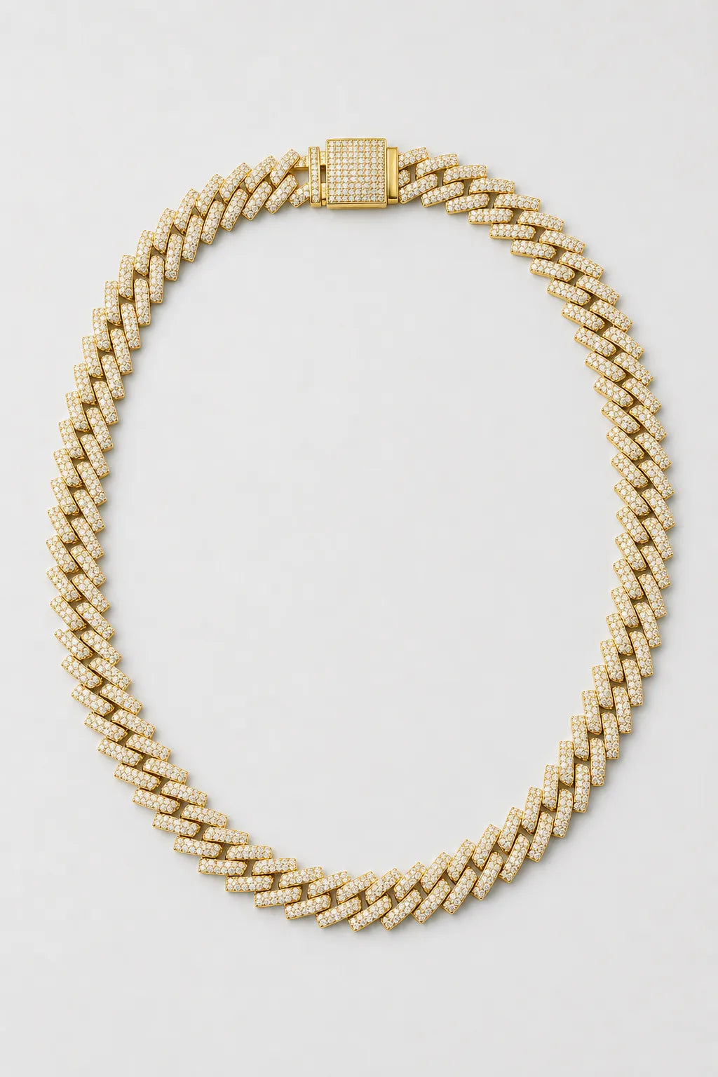 Spiked Cuban Chain — presentation — Gold-tone