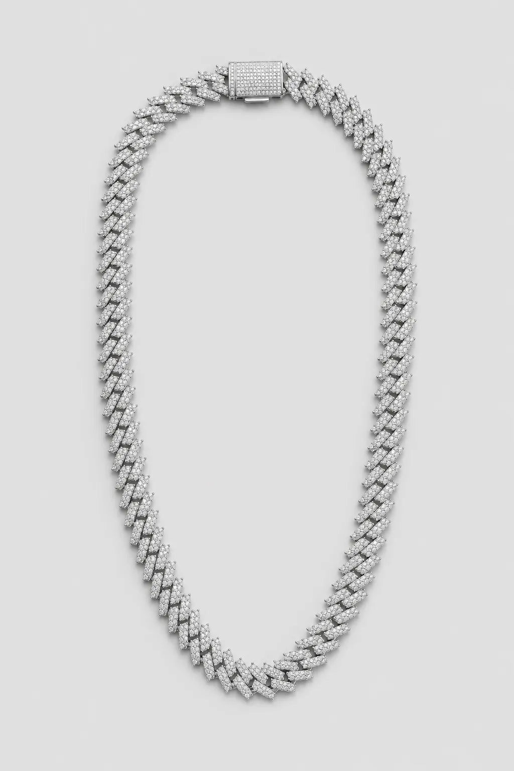 Spiked Cuban Chain — variant — Silver-tone