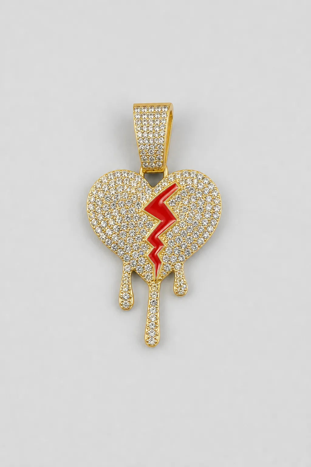 Broken Heart Cuban Chain — variant — gold-tone