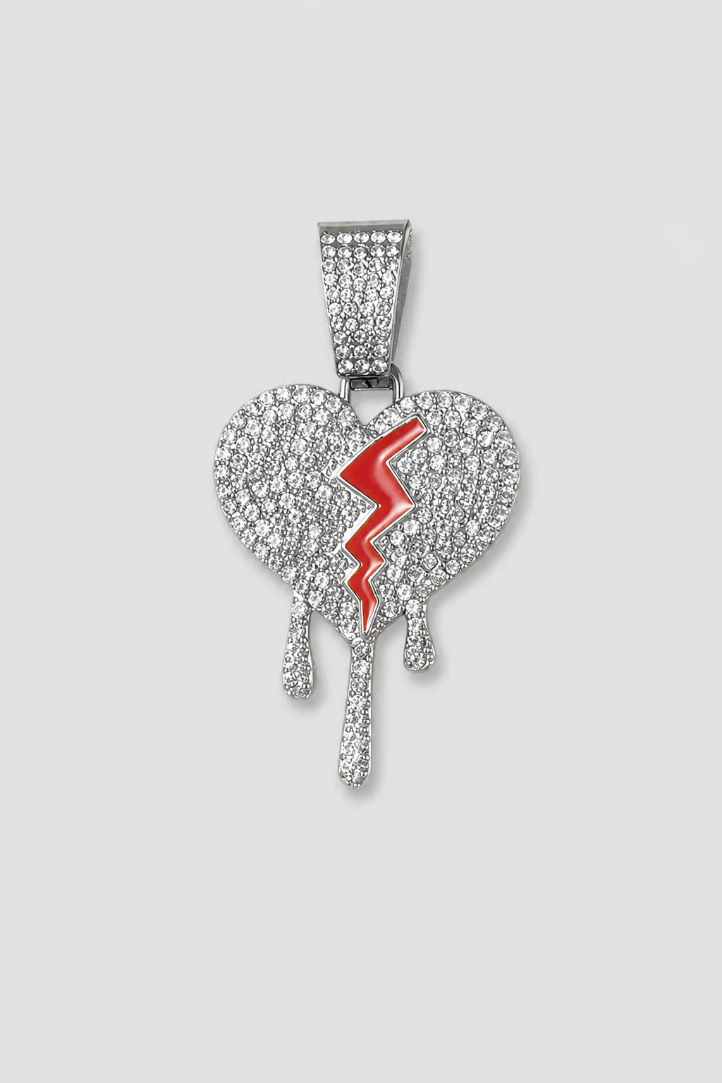 Broken Heart Cuban Chain — variant — silver-tone