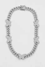 Butterfly Cuban Link Chain — variant — Silver-tone