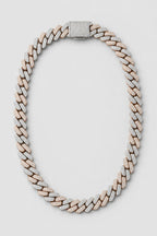 Two-Tone Cuban Link Chain — presentation — rose-gold-tone and silver-tone