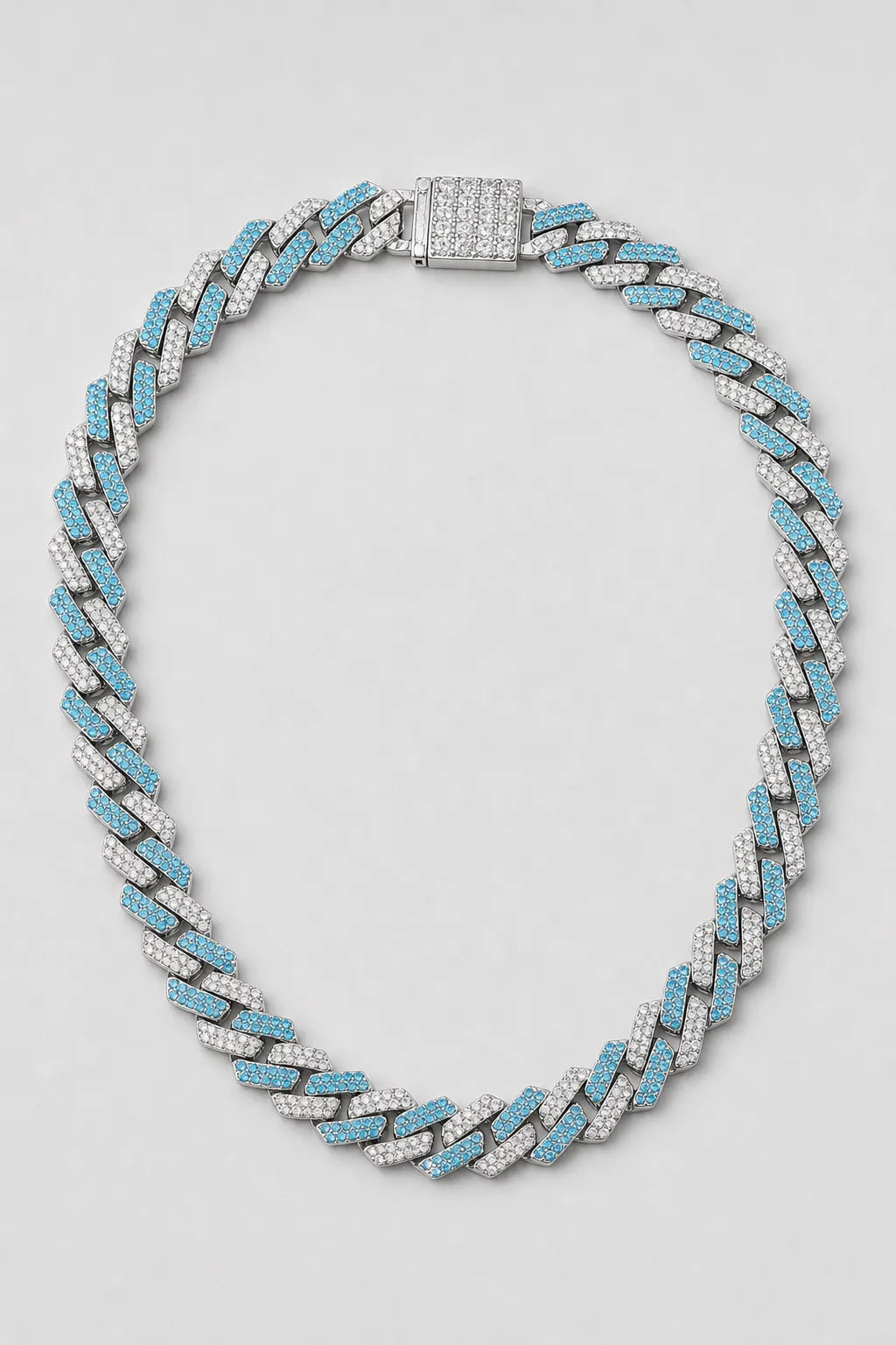 Blue Cuban Link Chain — presentation — Blue