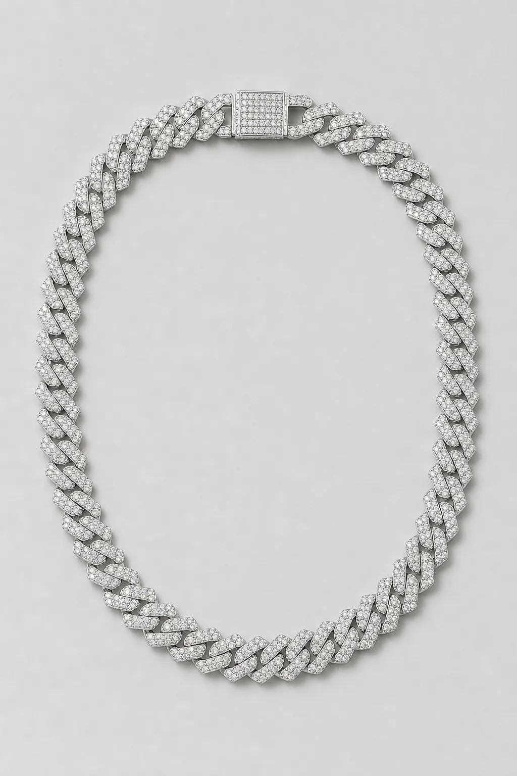 Blue Cuban Link Chain — variant — Silver color
