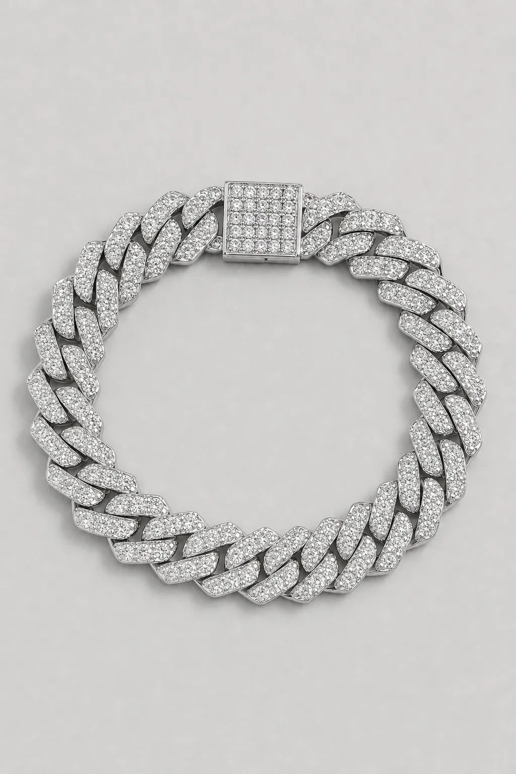 Blue Cuban Link Chain — variant — Silver color