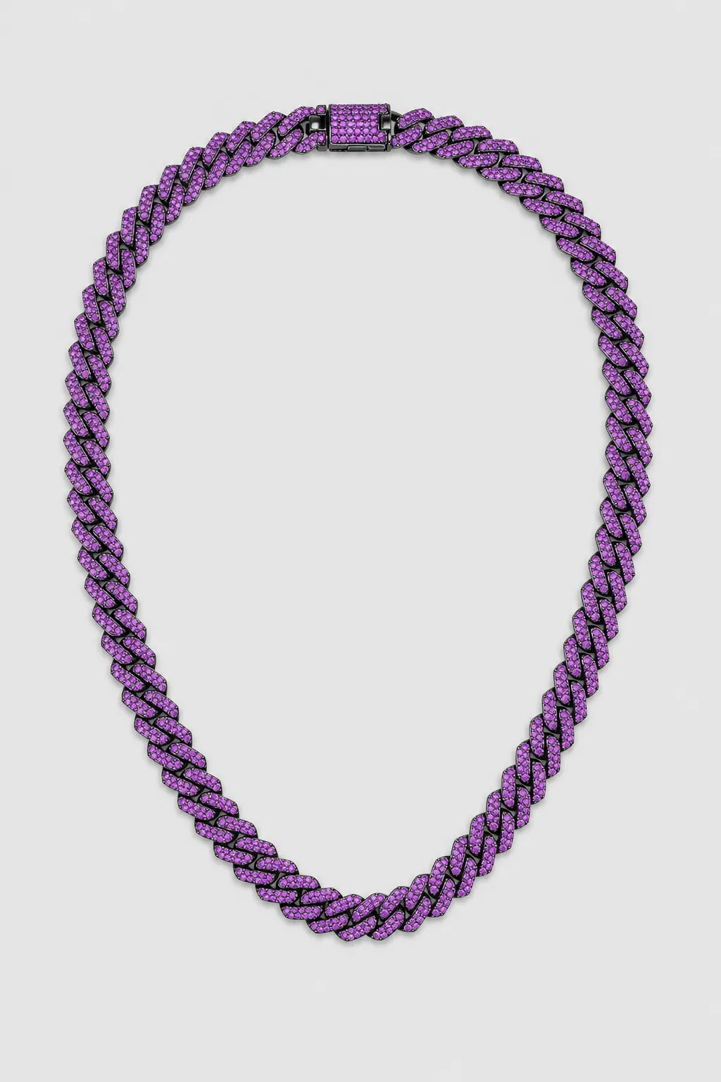 Purple Cuban Link Chain — presentation — Black-plated color