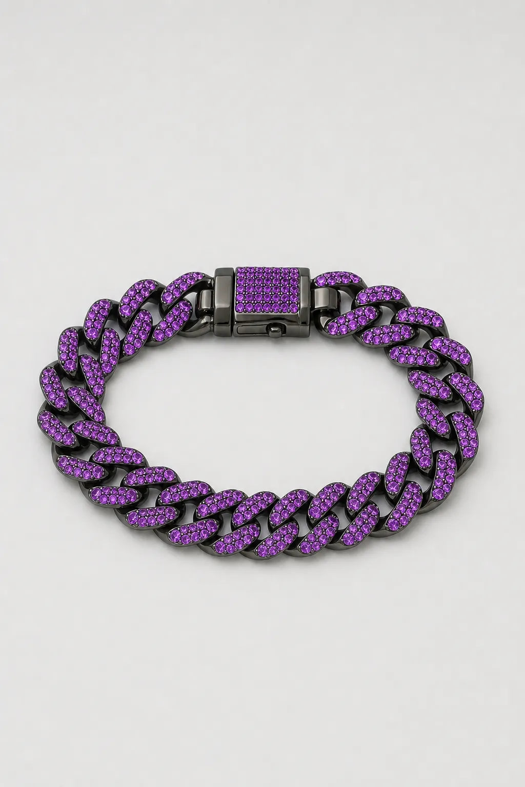 Purple Cuban Link Chain — variant — Black-plated color