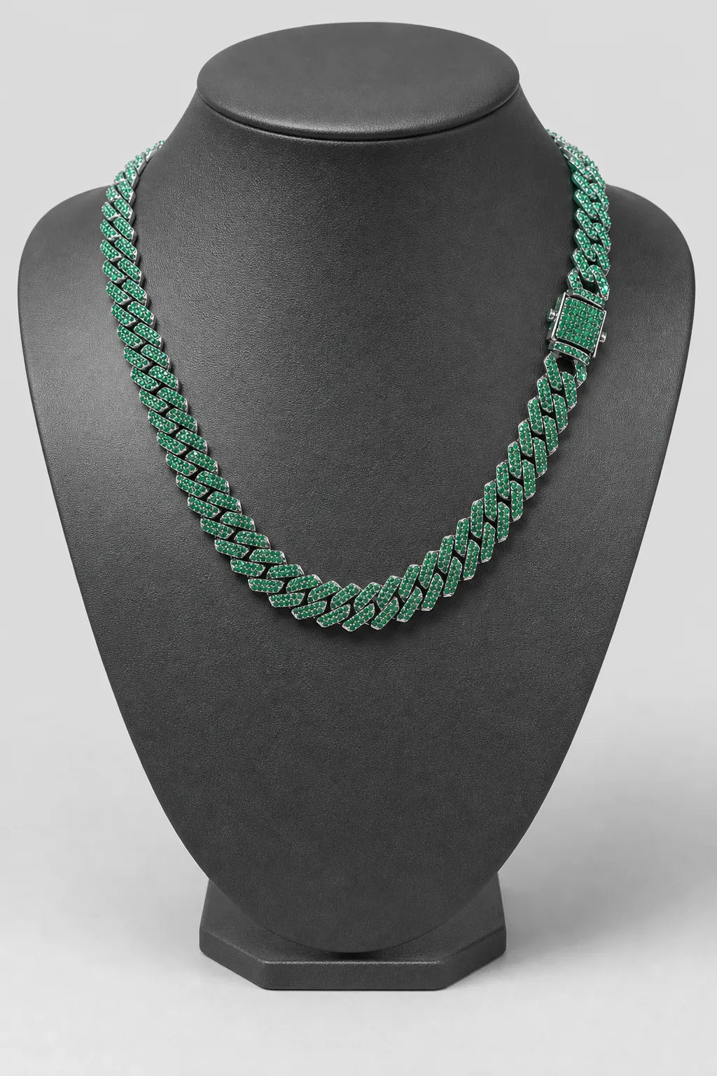 Green Cuban Link Chain — stand — green