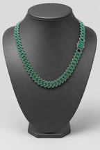 Green Cuban Link Chain — stand — green