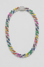 Rainbow Cuban Link Chain — presentation — rainbow