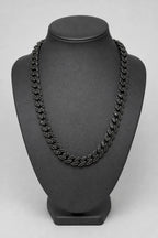 Black Iced Out Cuban Chain — stand — black-tone