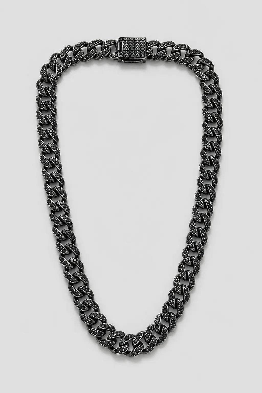 Black Iced Out Cuban Chain — variant — black-tone