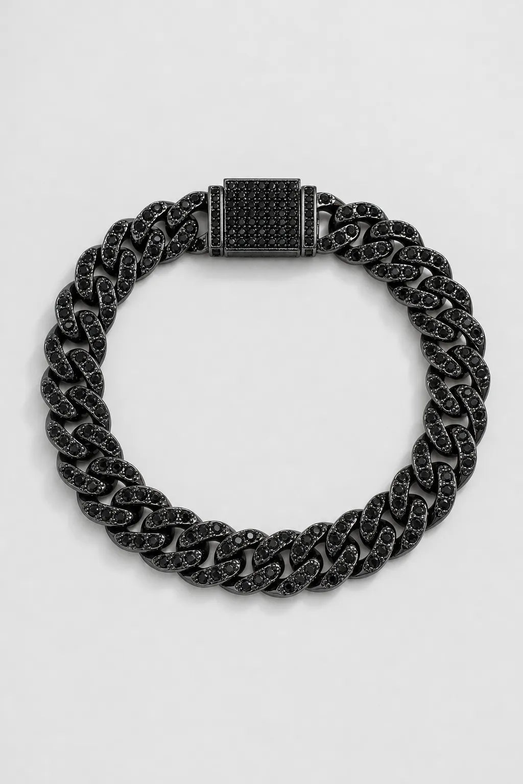 Black Iced Out Cuban Chain — variant — black-tone