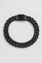 Black Iced Out Cuban Chain — variant — black-tone