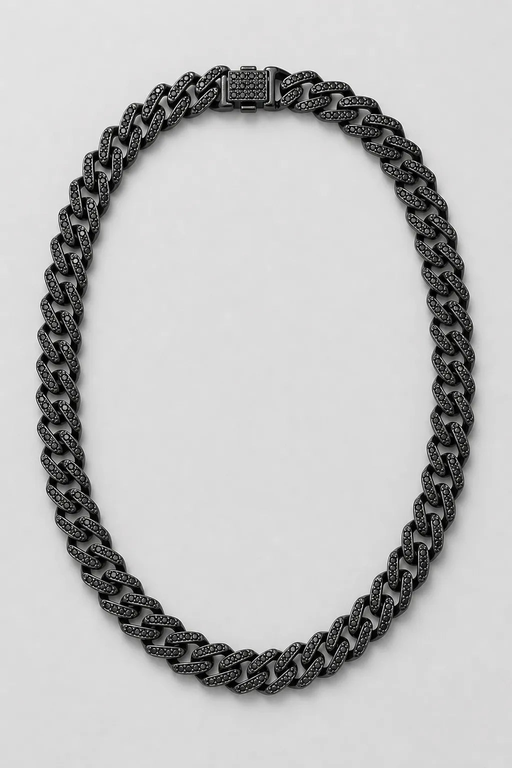 Black Iced Out Cuban Chain — variant — black-tone