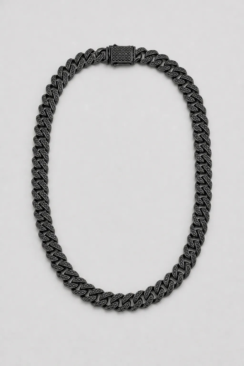Black Iced Out Cuban Chain — variant — black-tone